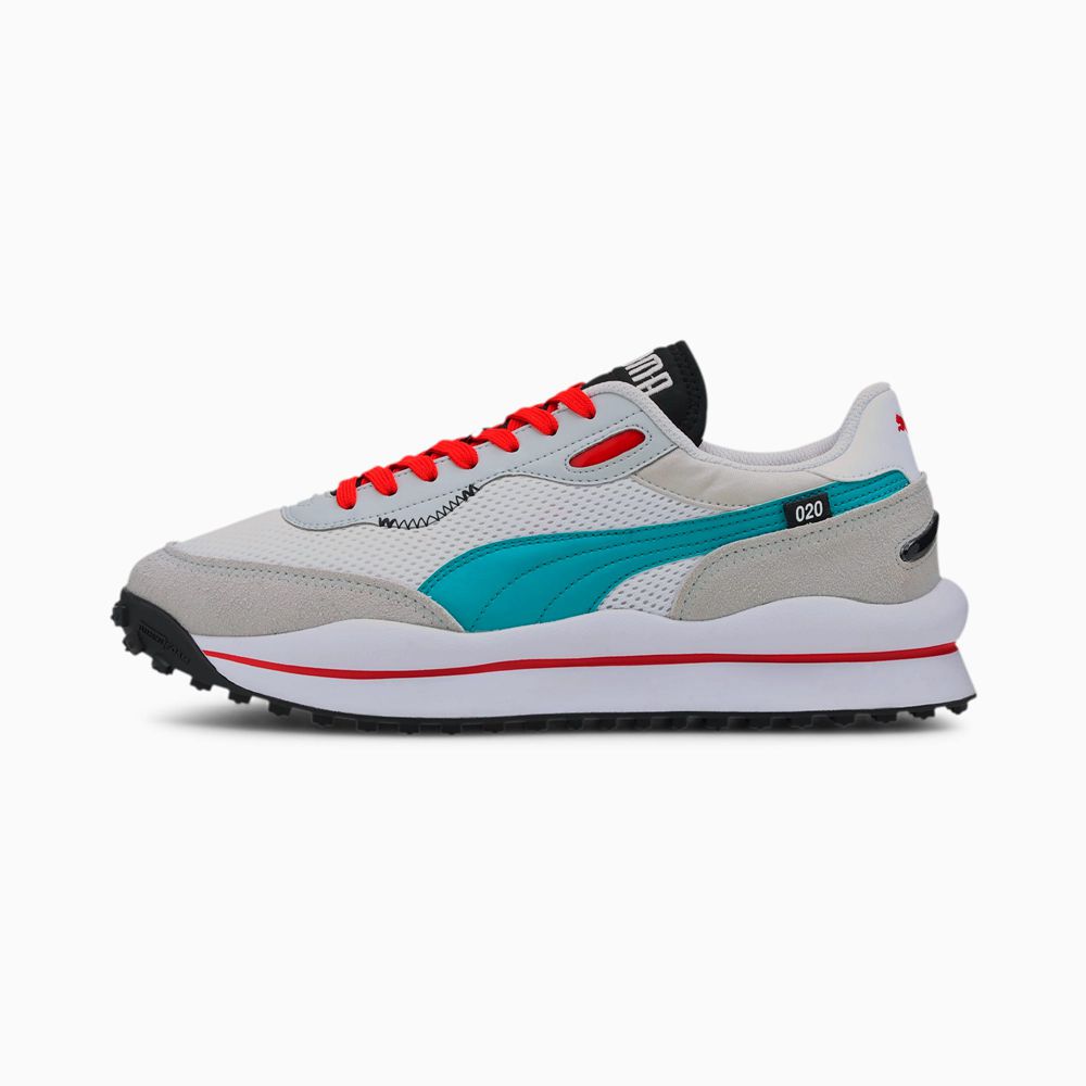 Puma Style Rider Neo Archive Férfi Sportcipő - Fehér/Szürke Lila ( Hungary - QYWPB9104 )